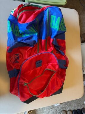 Barcelona Red & Blue Duffel Bag